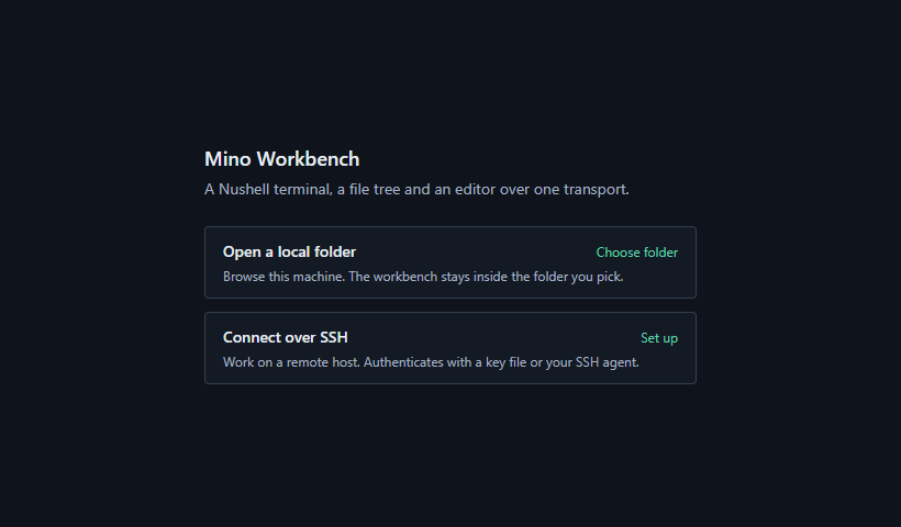 Mino Workbench screenshot